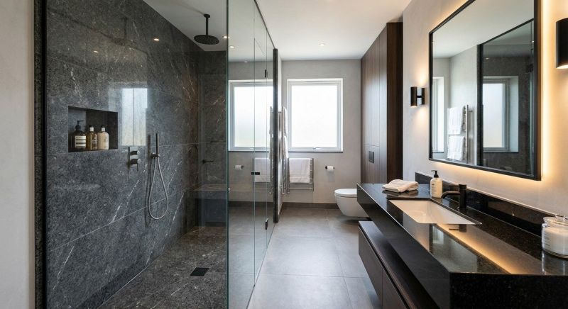 Granite Shower Installation in Stowe, VT