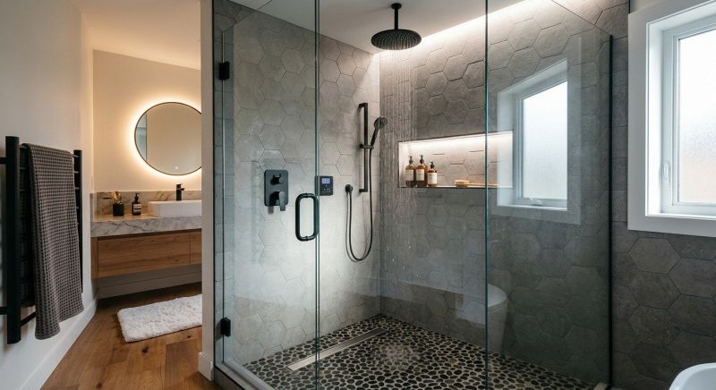 Granite Shower Installation in Stowe, VT